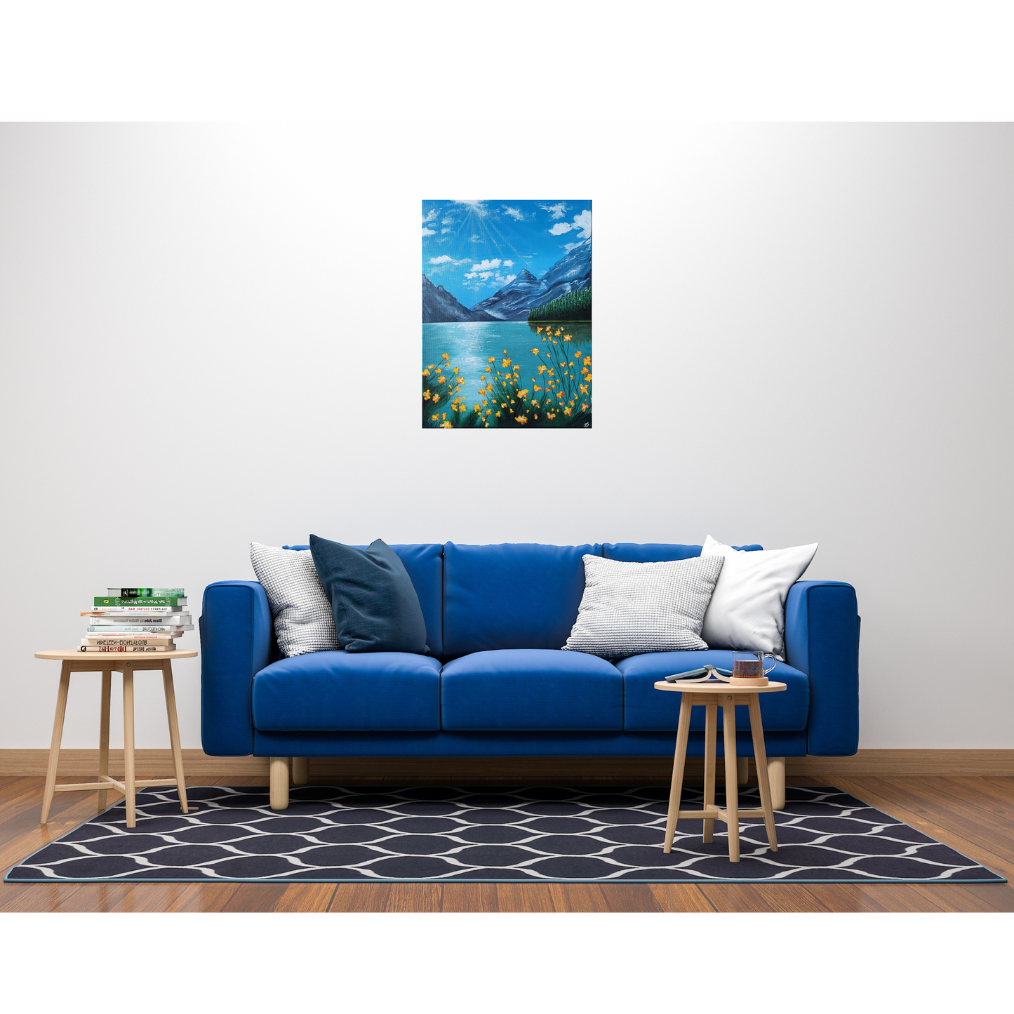 Sunlit Mountain Lake